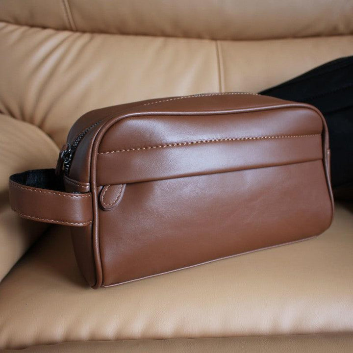 Faux Leather Clutch Cosmetic Bag