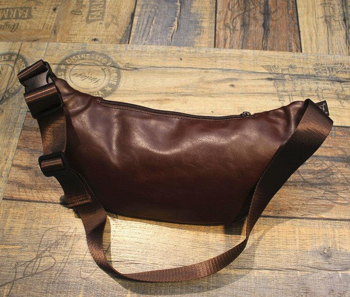 Faux Leather Crossbody Chest Bag