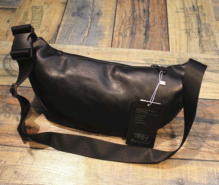 Faux Leather Crossbody Chest Bag