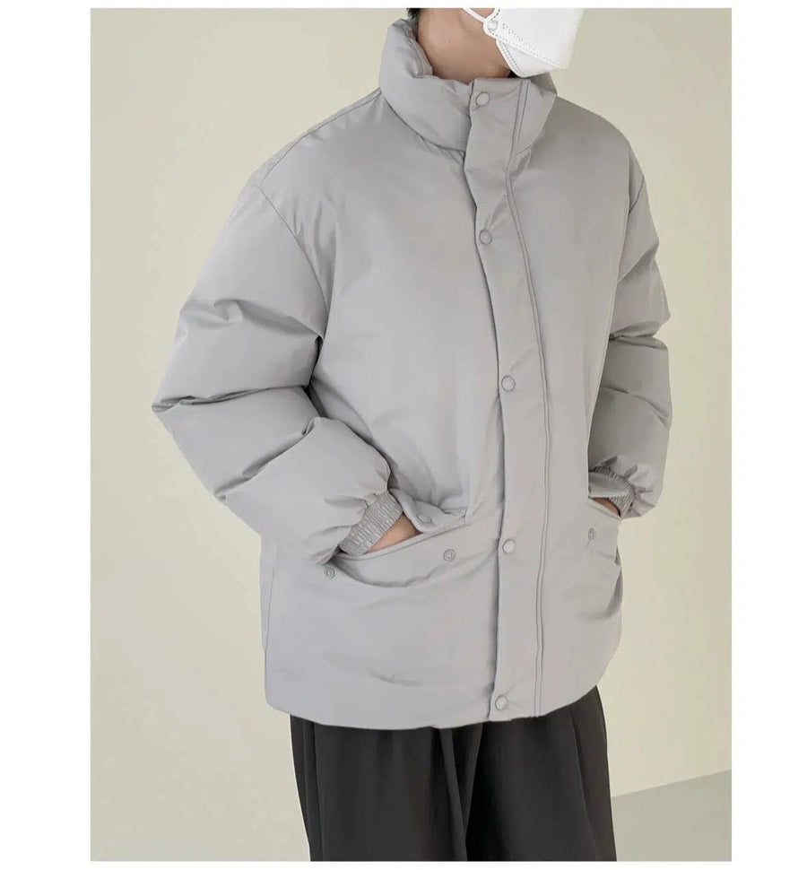 Filled Cotton Stand Collar Down Jacket