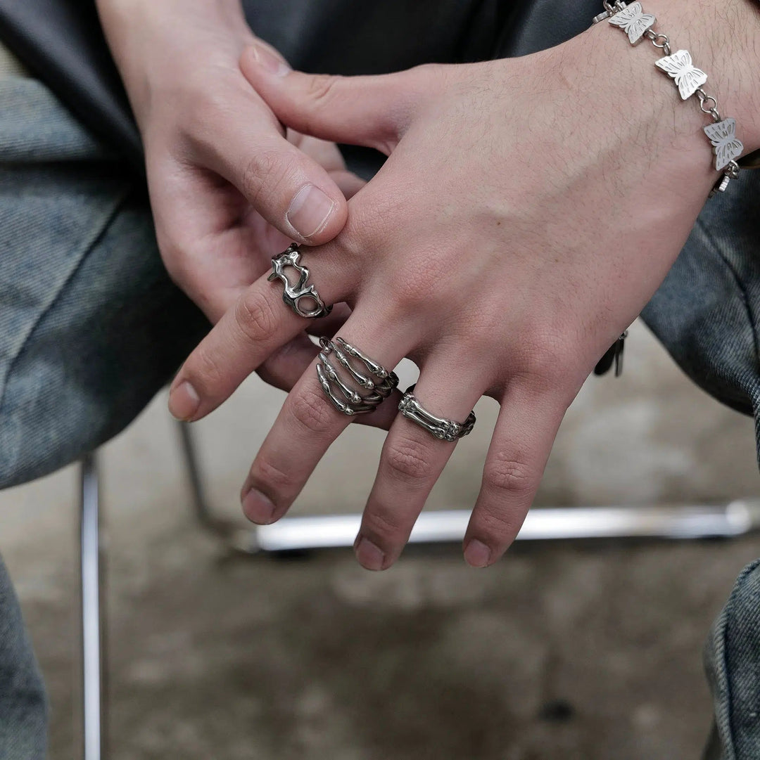 Finger Palm Bone Ring