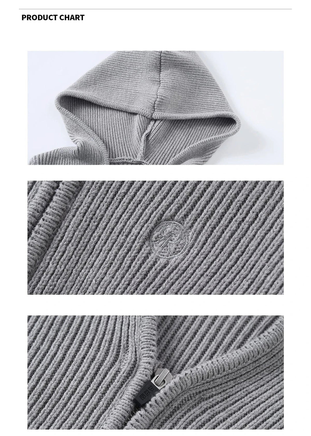 Fitted Ribbed Knit Zip-Up Sweater