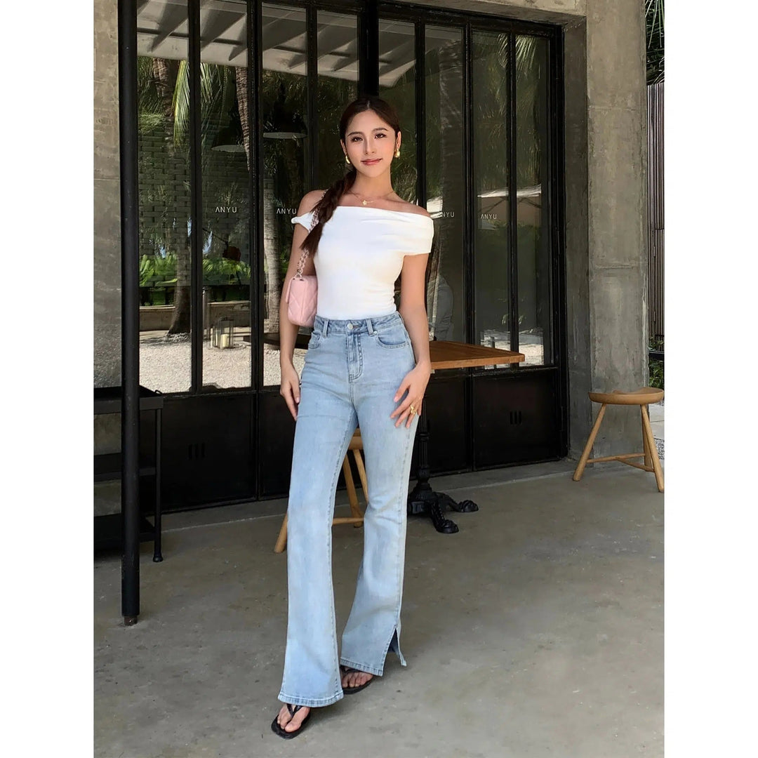 Flared High-Waisted Jeans