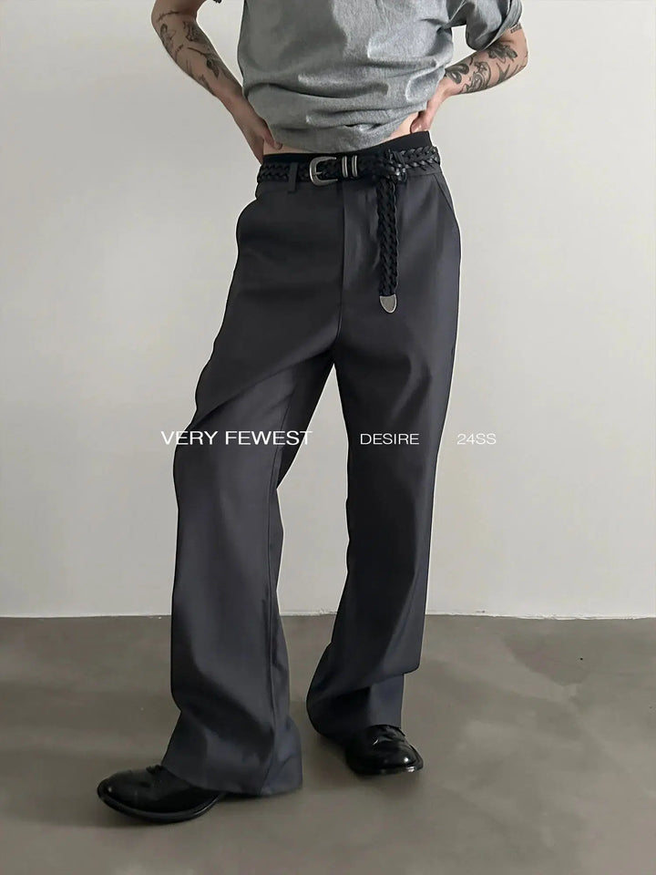 Flared Wide-Leg Mopping Pants