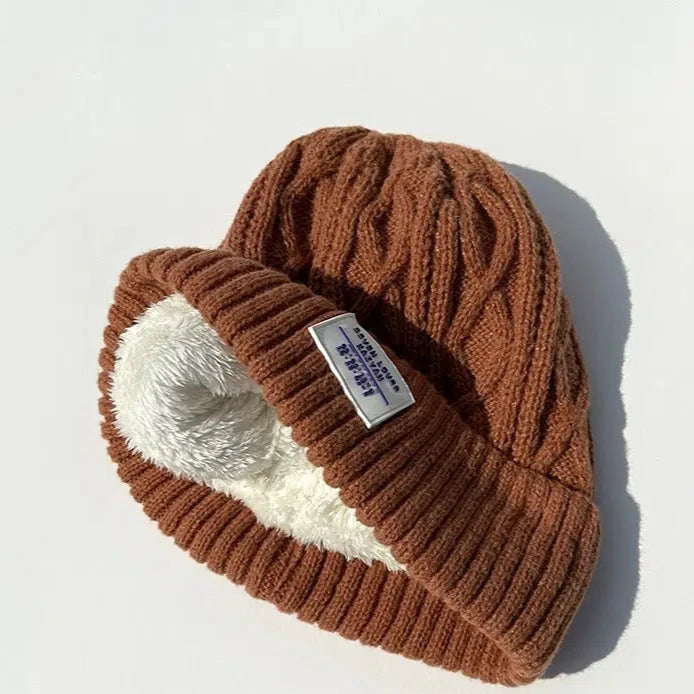 Fleece Lining Knit Beanie