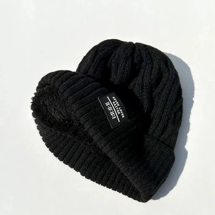 Fleece Lining Knit Beanie