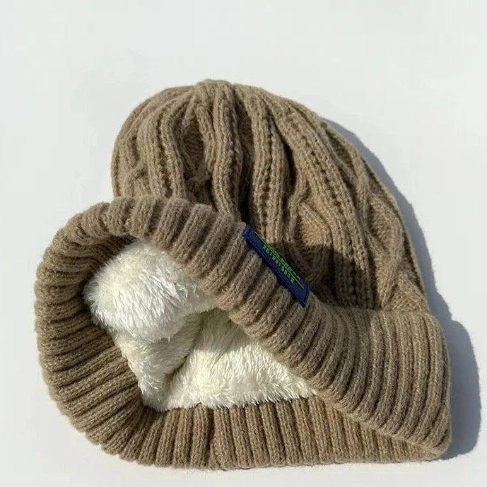 Fleece Lining Knit Beanie