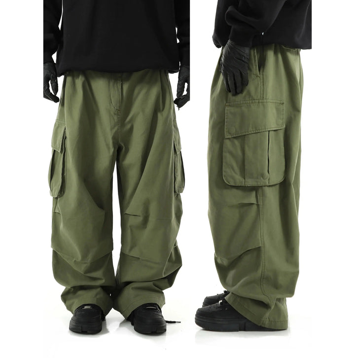 Floor-length Layered Cargo Pants