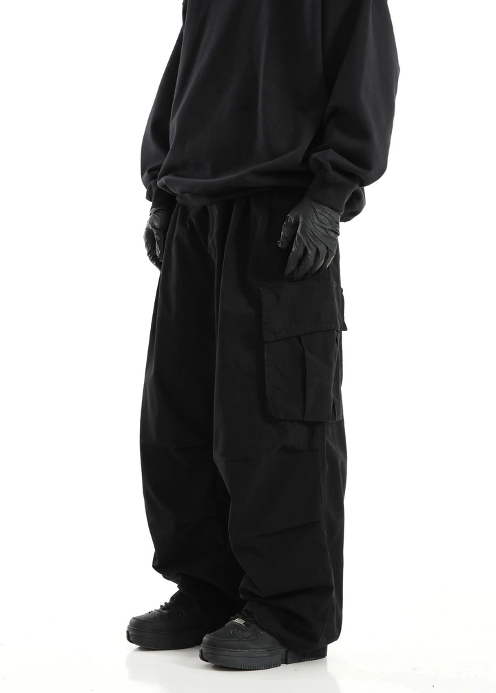 Floor-length Layered Cargo Pants