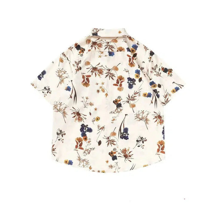 Floral Short Sleeve Button-Up Shirt