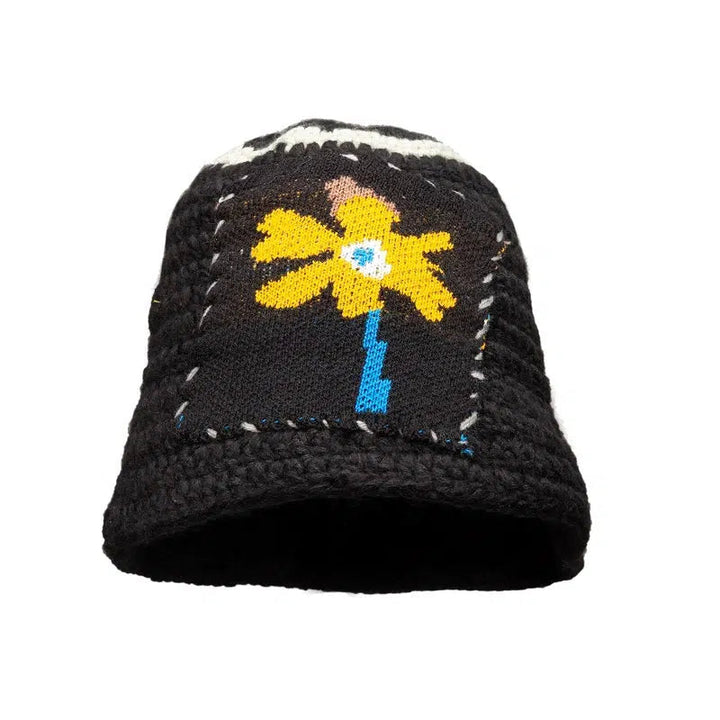 Flower Patch Knitted Fisherman Hat