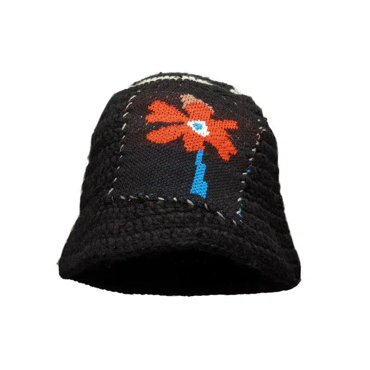 Flower Patch Knitted Fisherman Hat