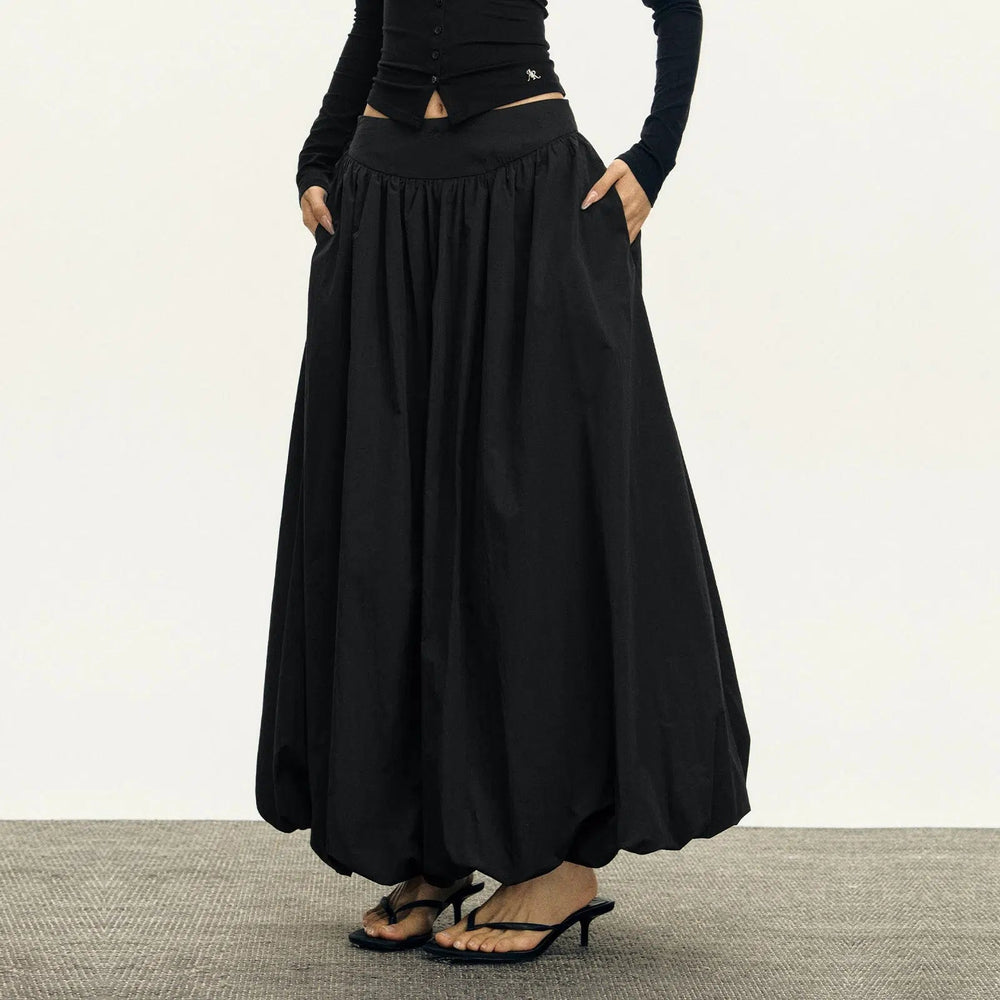 Flowy Maxi Skirt with Side Pockets