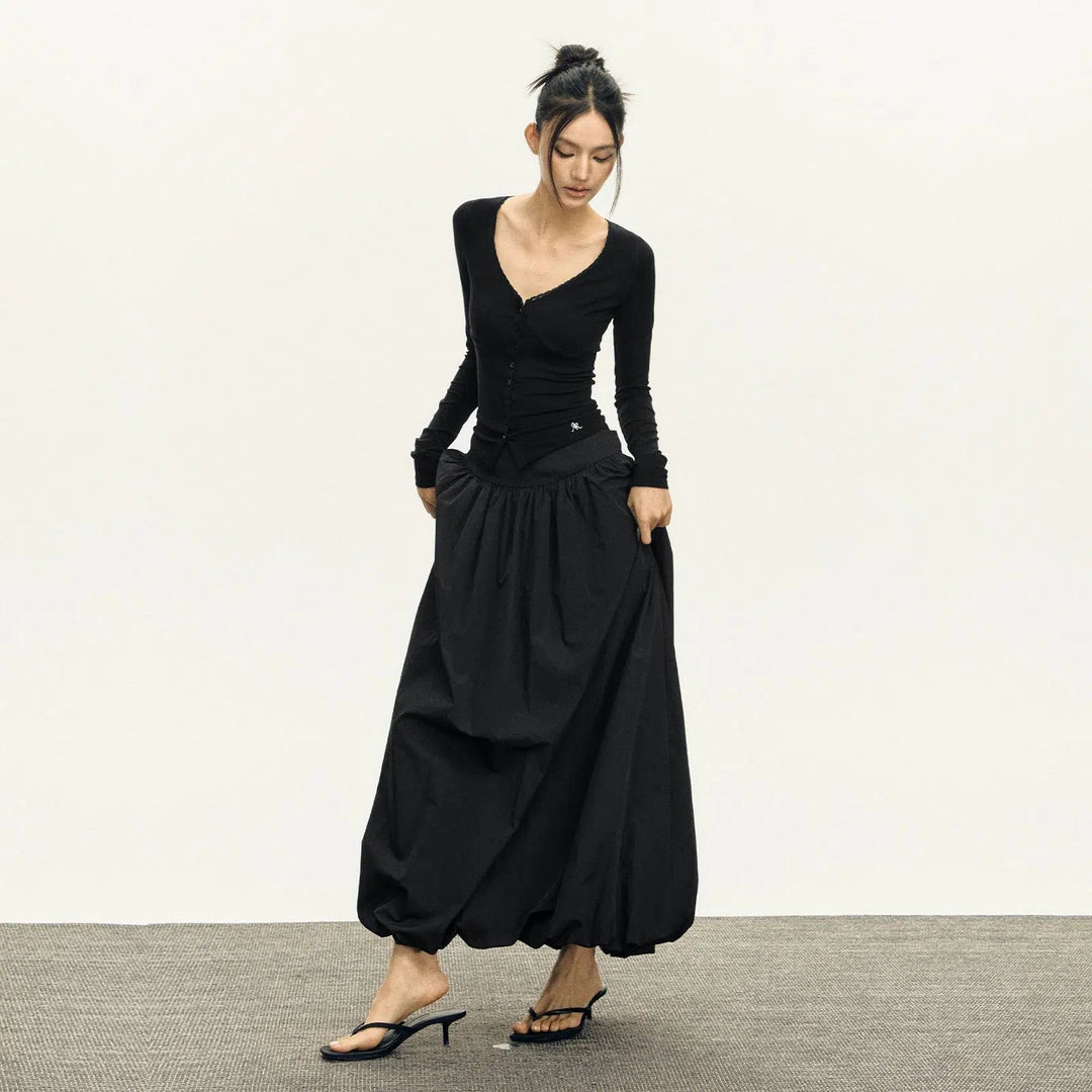 Flowy Maxi Skirt with Side Pockets