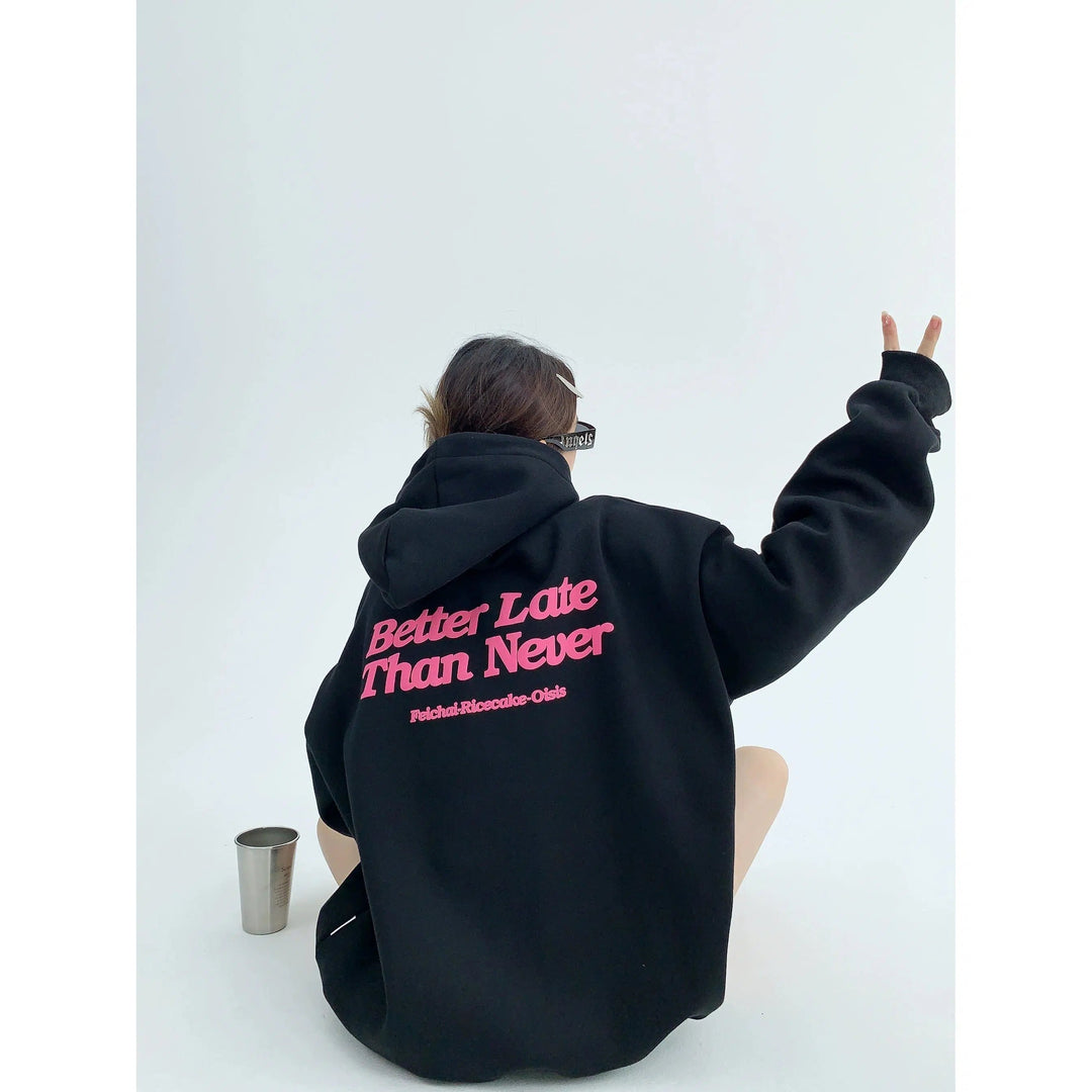 Foam Graphic Back Oversized Hoodie