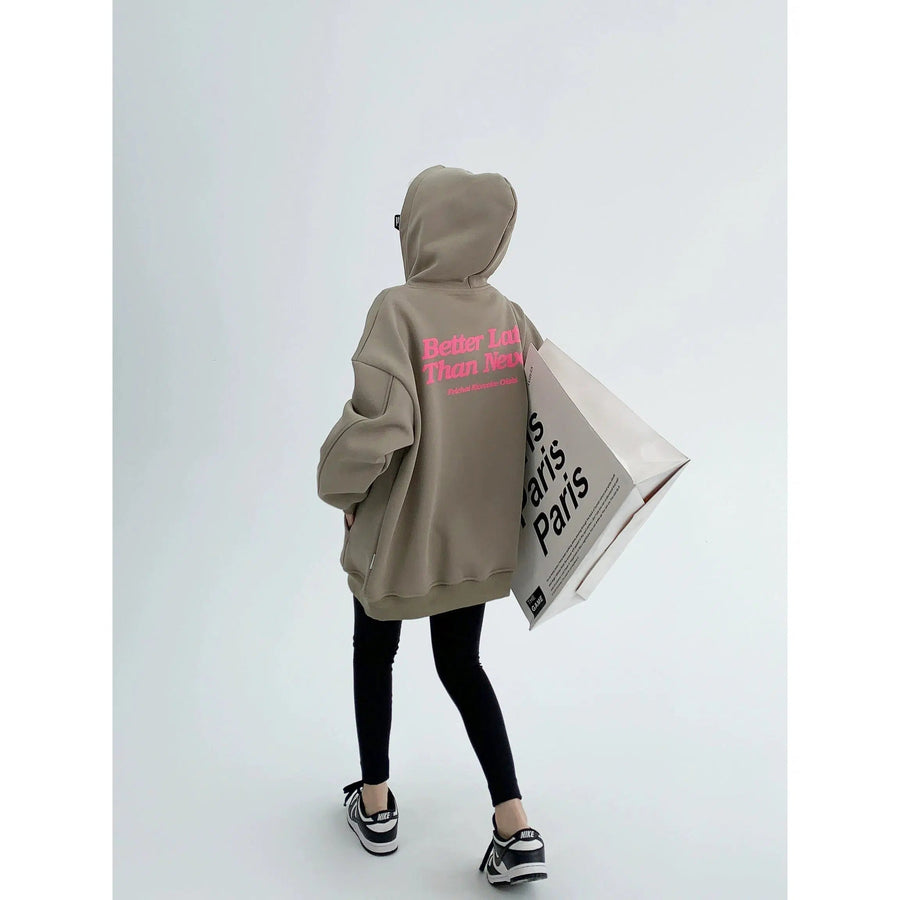 Foam Graphic Back Oversized Hoodie