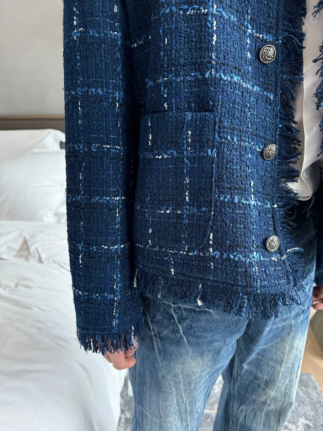 Frayed Edges Tweed Jacket