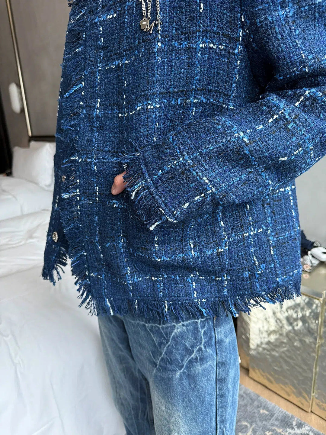 Frayed Edges Tweed Jacket