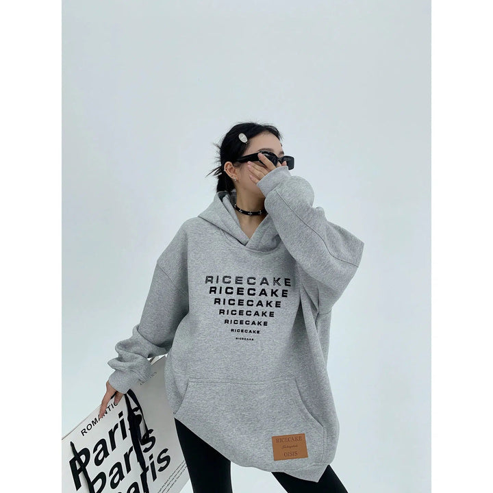 Front Pocket Oversized Graphic Hoodie