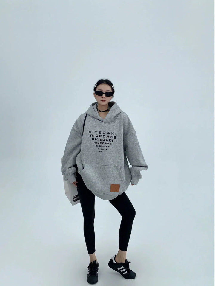 Front Pocket Oversized Graphic Hoodie