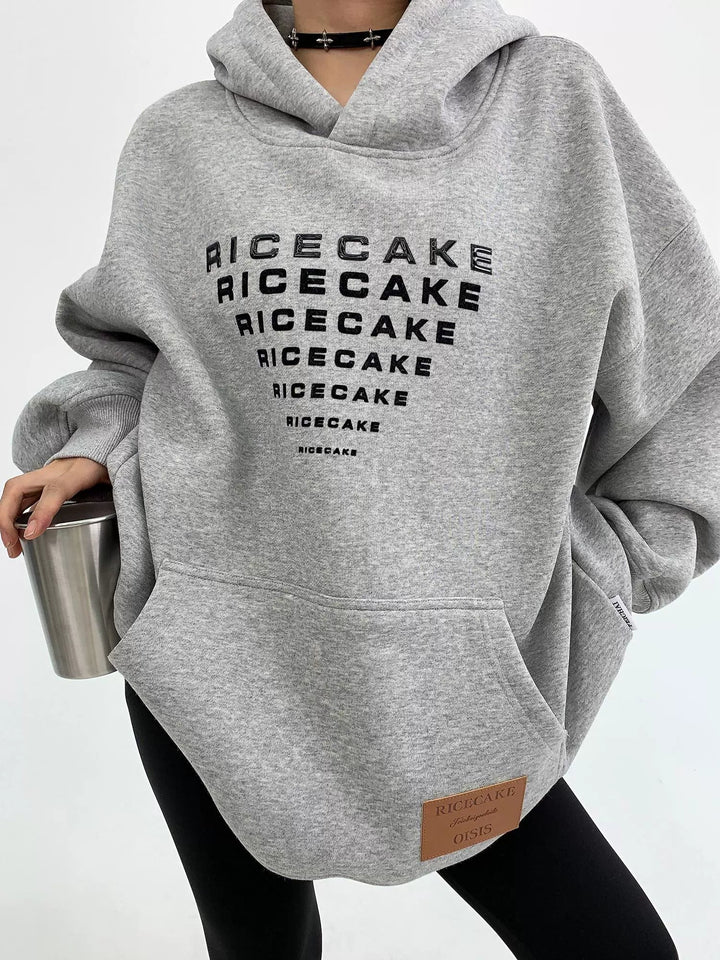 Front Pocket Oversized Graphic Hoodie