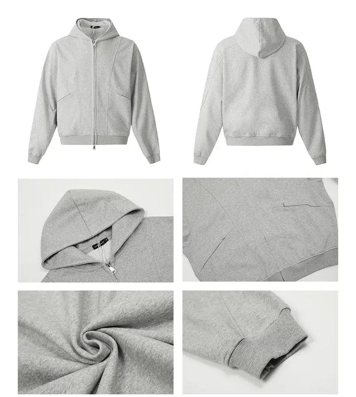 Full-Zip Hooded Pockets Sweatshirt