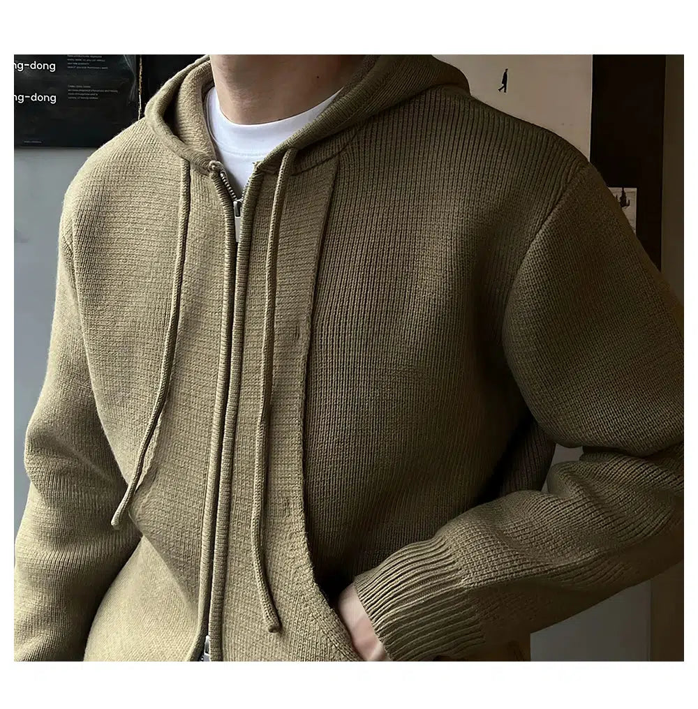 Full Zip Hooded Sweater Jacket