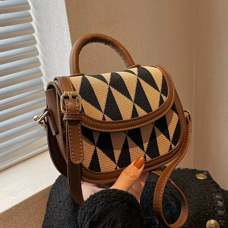 Geometric Pattern Crossbody Bag