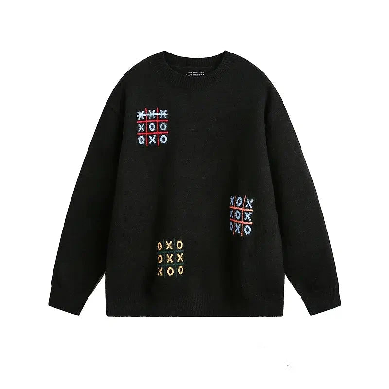 Geometric Pattern Knit Sweater