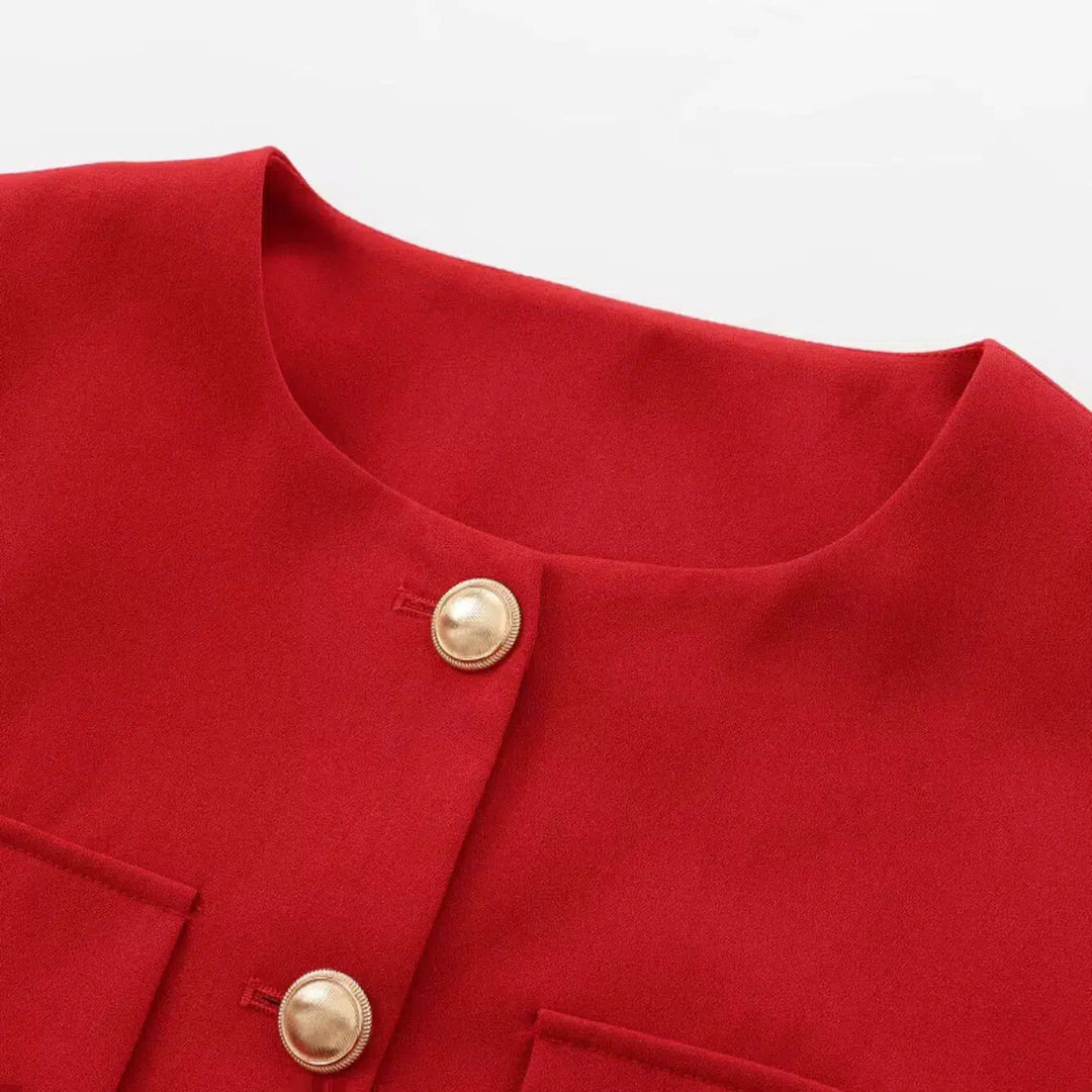 Gold Buttons Pocket Coat