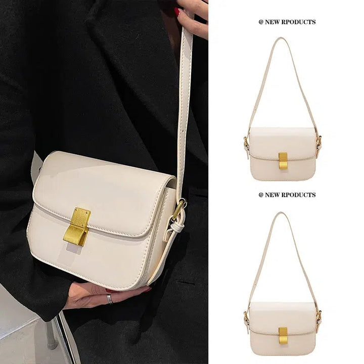 Gold Lock Small Square Shoulder Bag