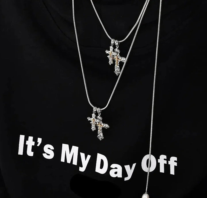 Graffiti Cross Necklace