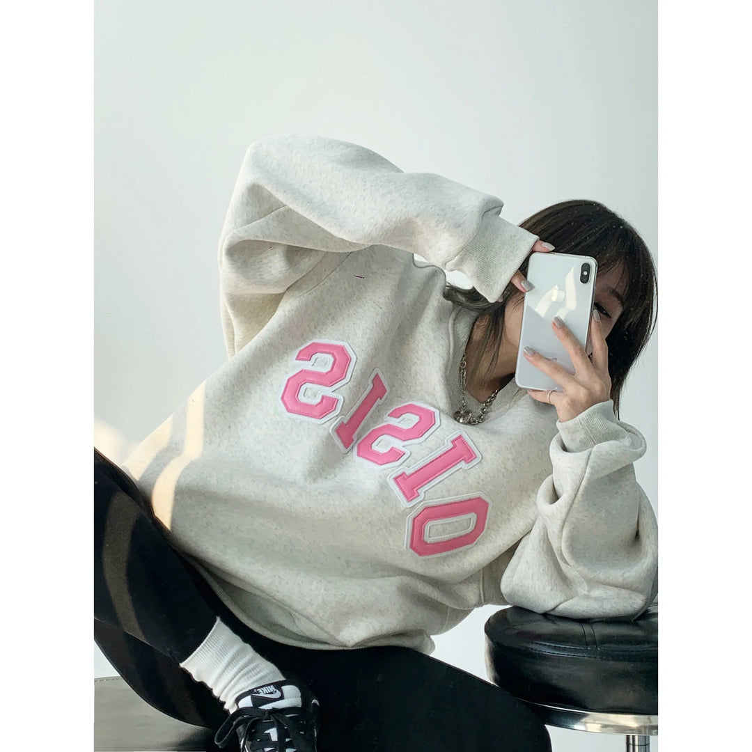 Graphic Lettering Oversized Sweatshirt