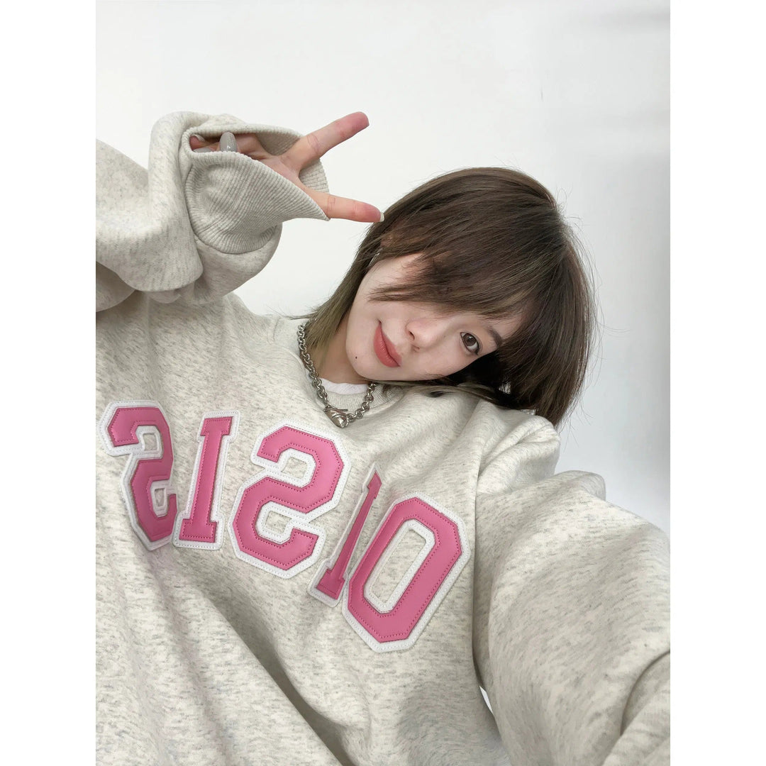 Graphic Lettering Oversized Sweatshirt