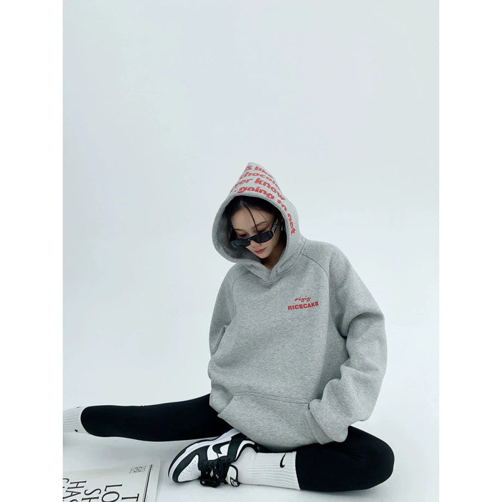 Text Design Graphic Print Hoodie