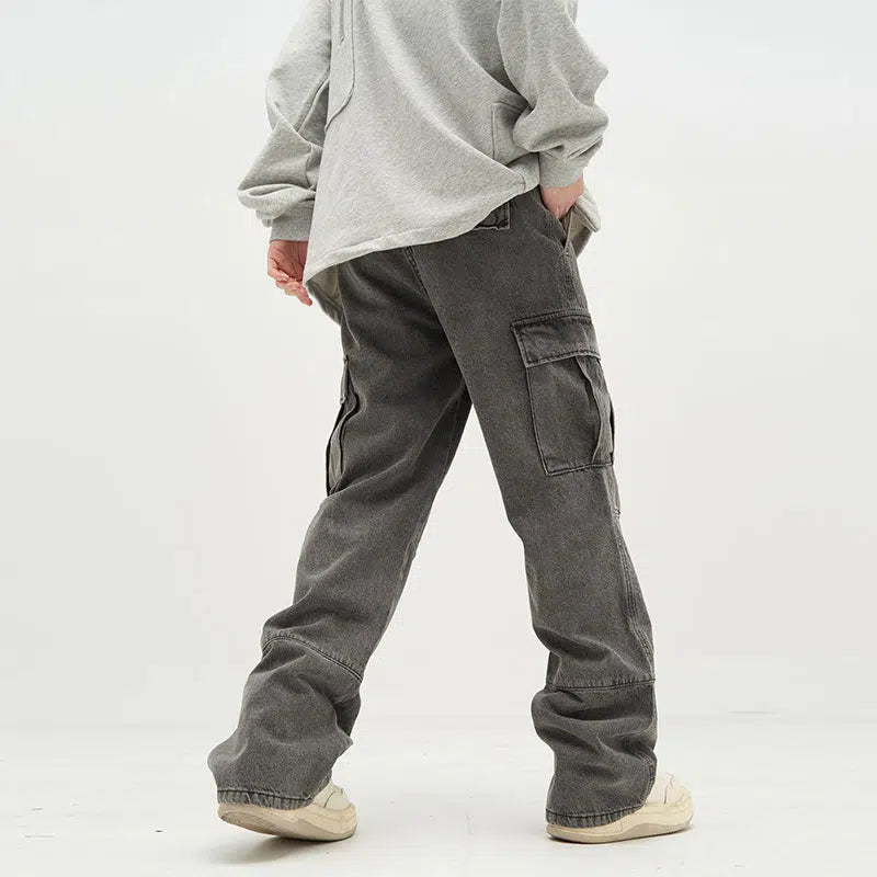 Gray Cargo Jeans