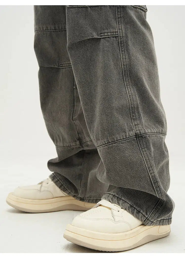 Gray Cargo Jeans