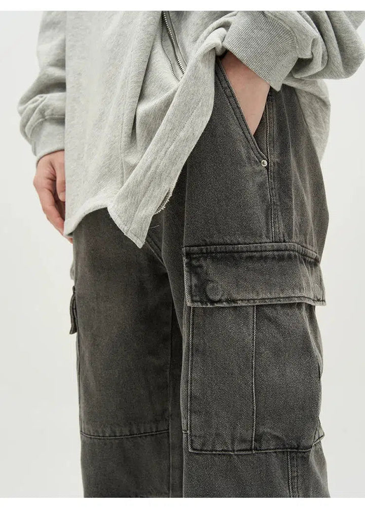 Gray Cargo Jeans