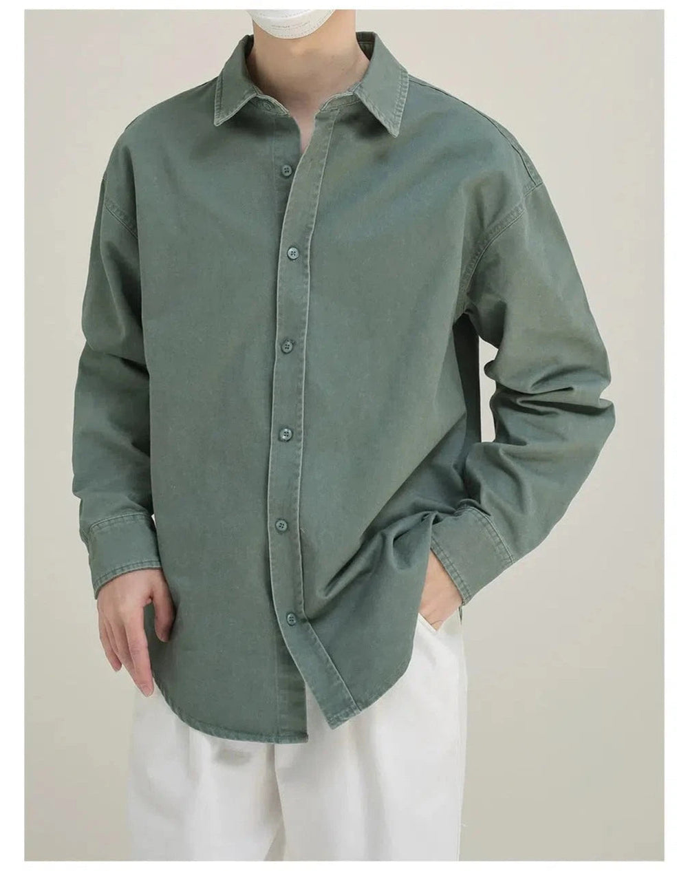 Green Button-down Shirt