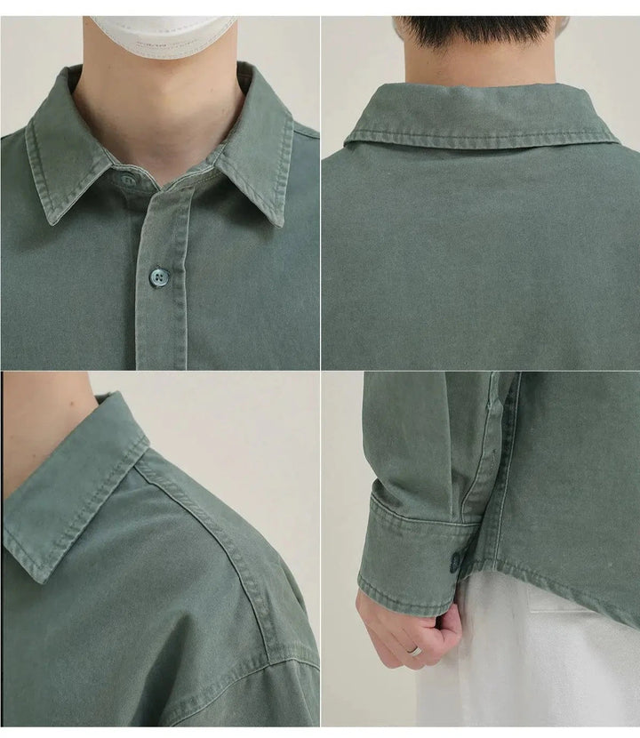 Green Button-down Shirt