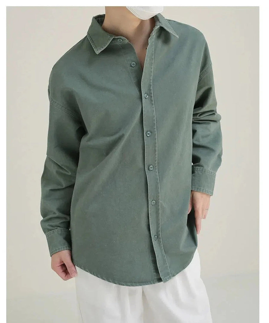 Green Button-down Shirt