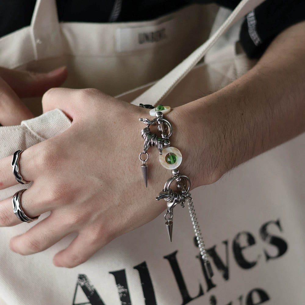 Green Crystal Adjustable Bracelet