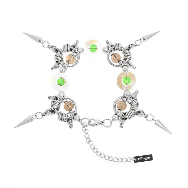 Green Crystal Adjustable Bracelet