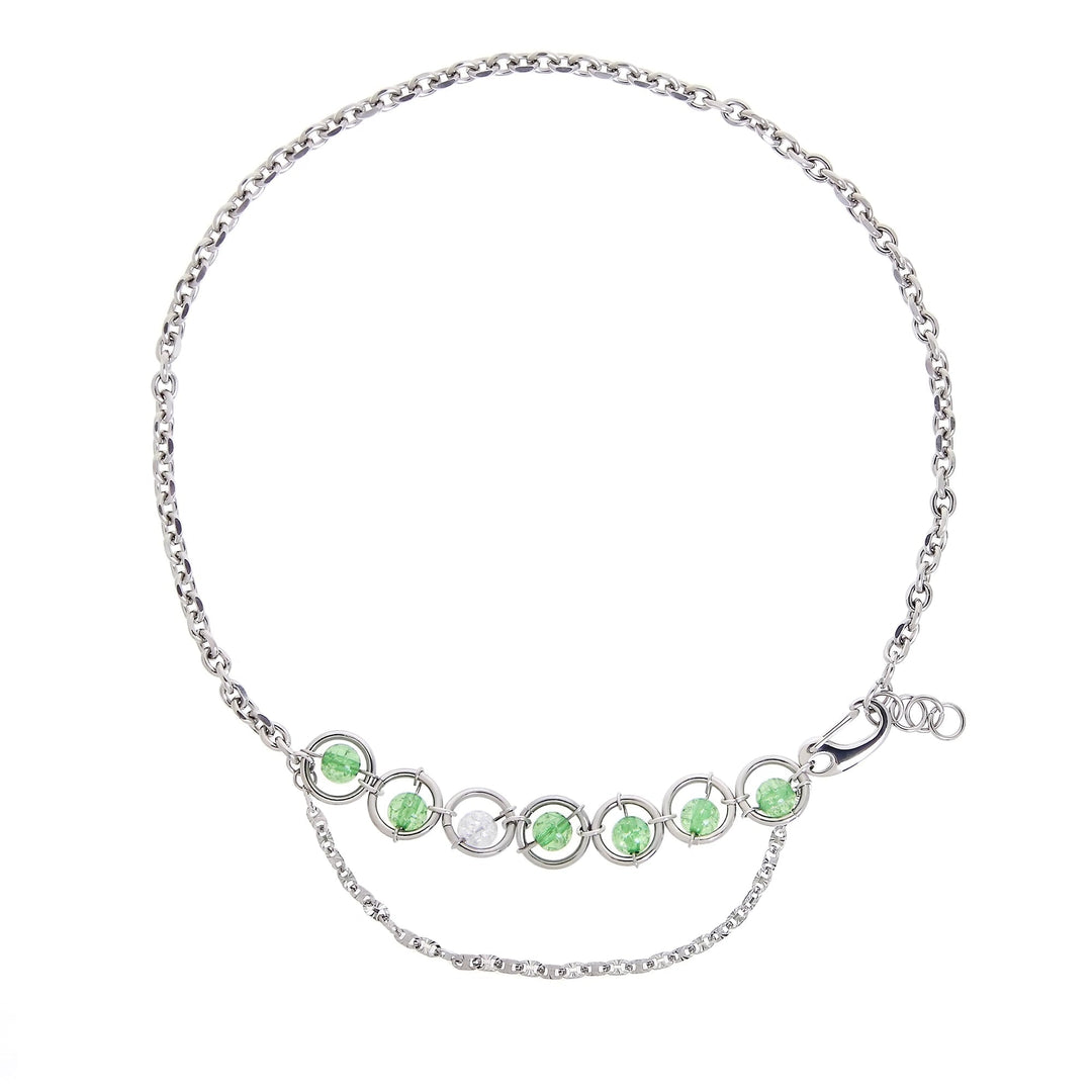 Green Crystal Adjustable Bracelet