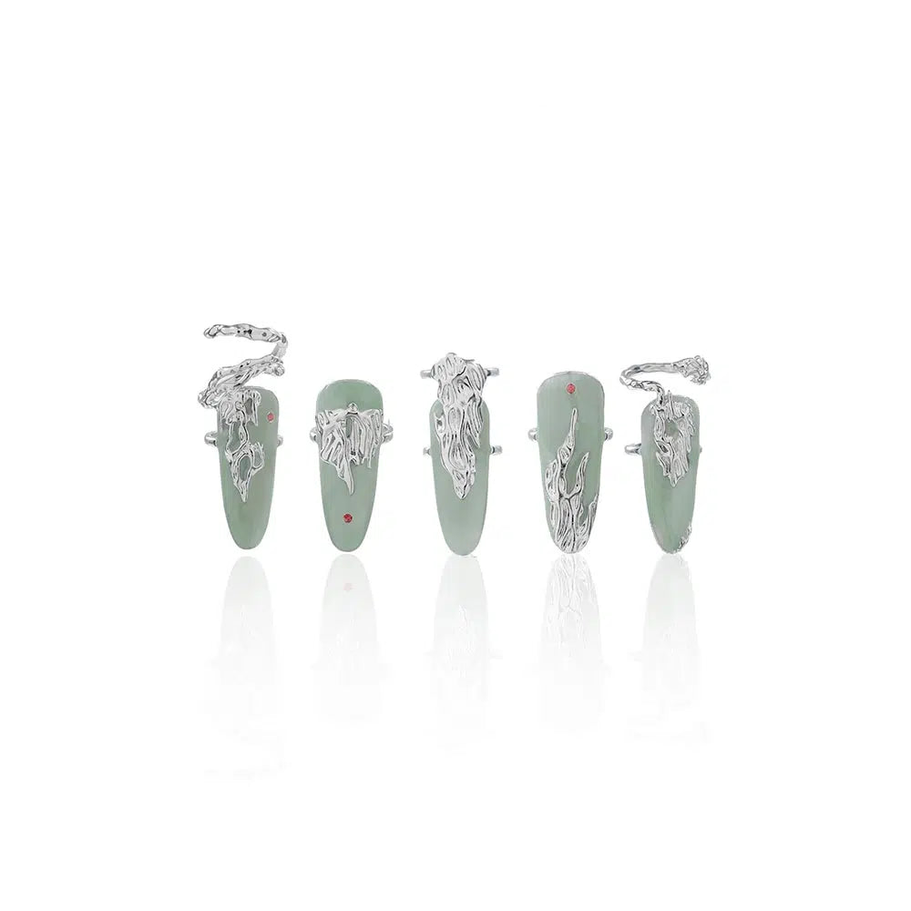 Green Finger Nail Rings