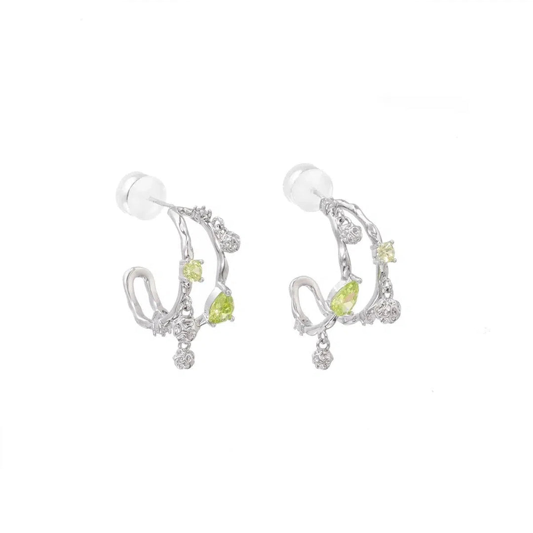 Green Zircon Earrings