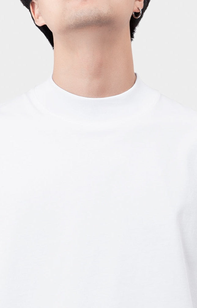 Half Turtleneck Drop Shoulder T-shirt