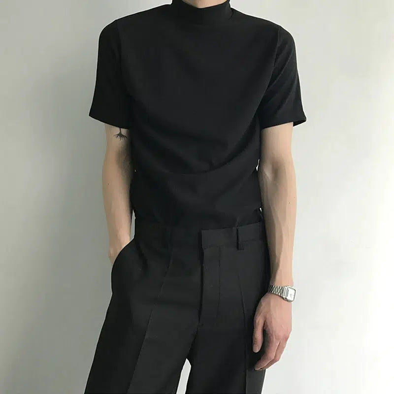 Half Turtleneck Short Sleeve T-shirt