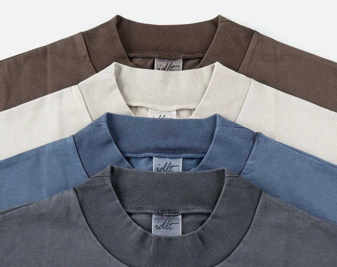 Half Turtleneck Washed T-shirt