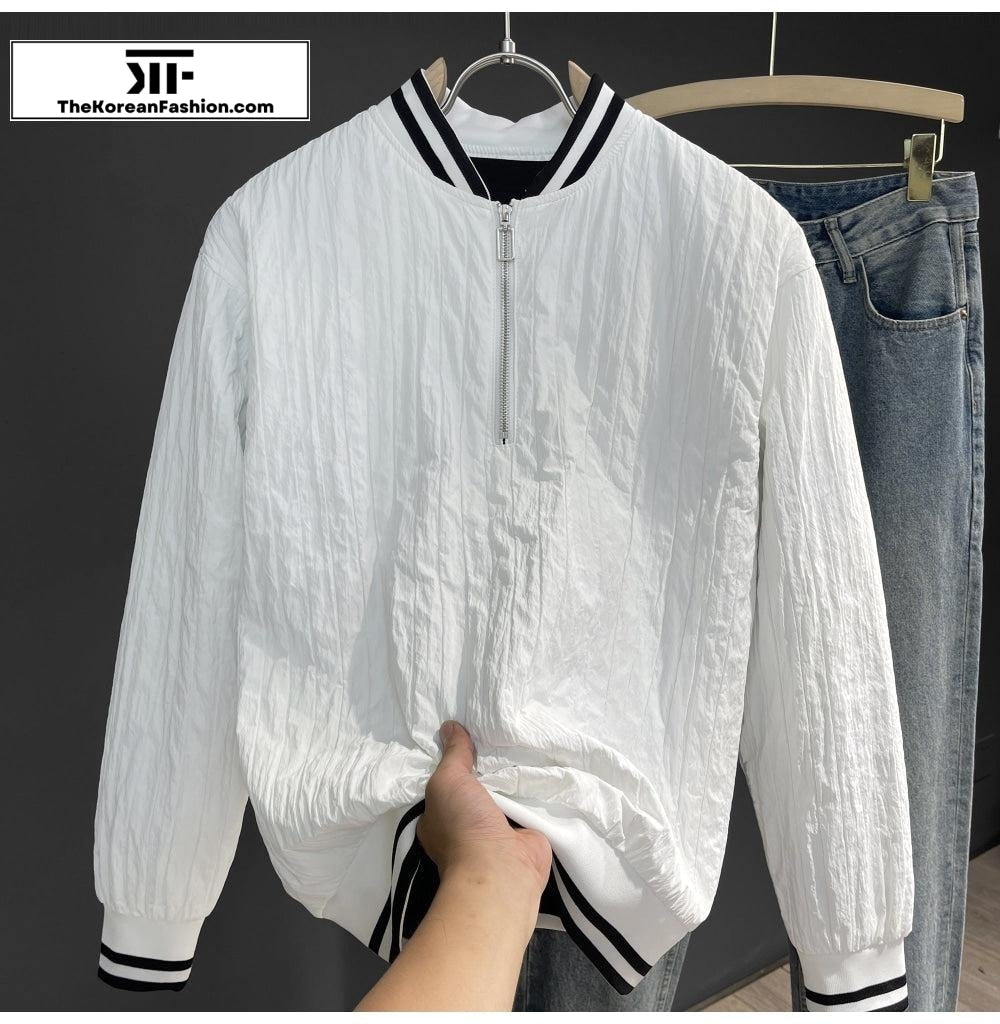 Half Zip Baseball Thin Jacket